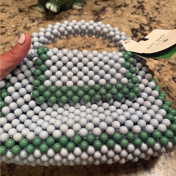 kate spade Beaded Mini Top-Handle Bag in Light Blue and Green - Picture 5 of 6